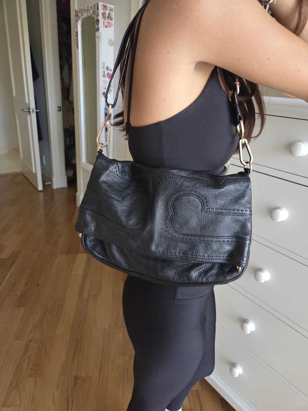 Tory Burch Foldover Leather Handbag